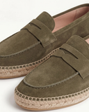 catalog-src:50c8bffd2486 Olive Suède Riviera Espadrille