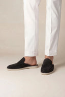 catalog-src:b9215bff3f7a Black Suède Yacht Mule