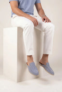 catalog-src:111d74b89df6 Baby Blue Suède Yacht Mule
