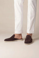 catalog-src:0885f01a88ff Brown Suède Yacht Mule